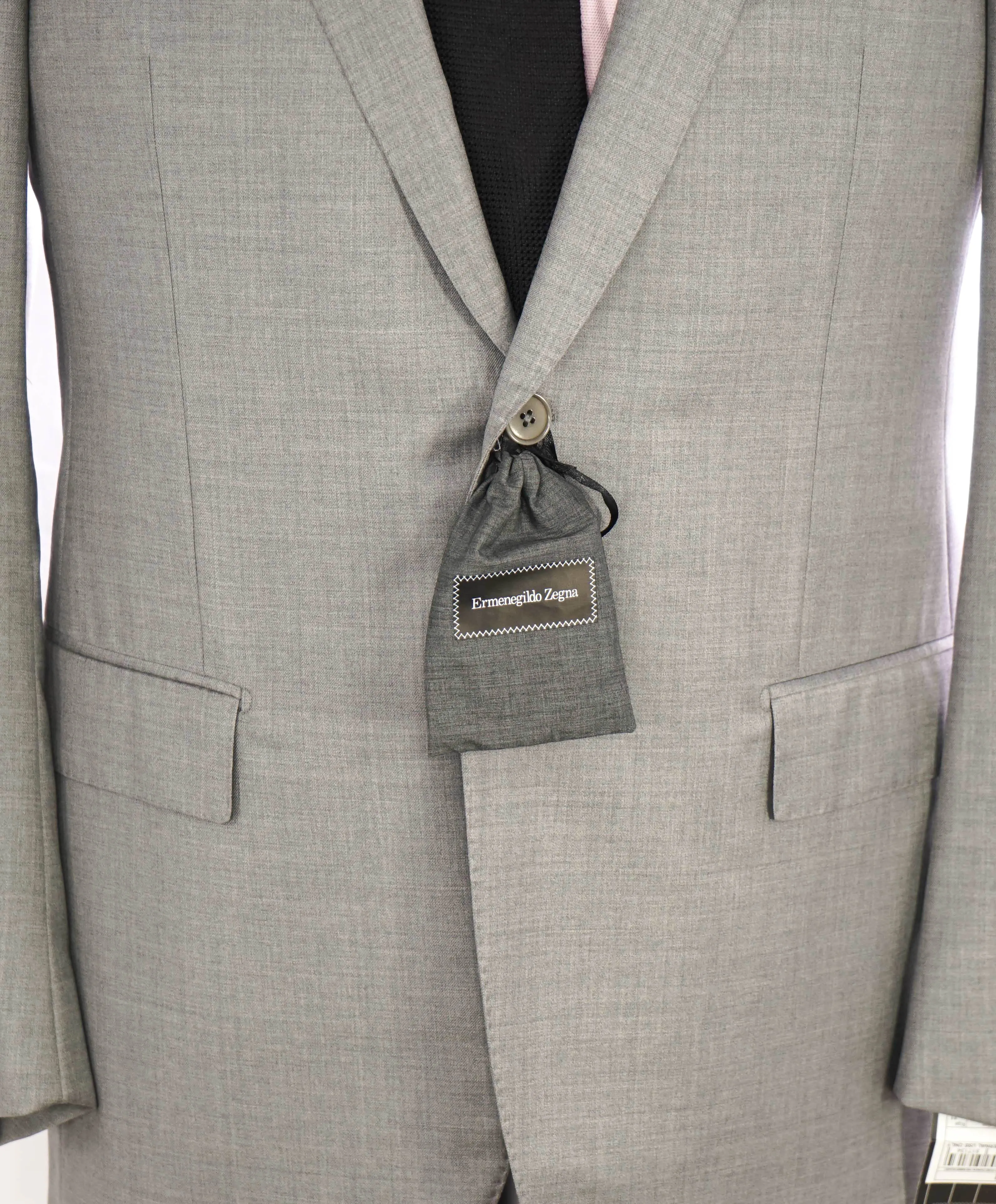$3,495 ERMENEGILDO ZEGNA -"TROFEO" Light Gray Solid Blazer - 42R