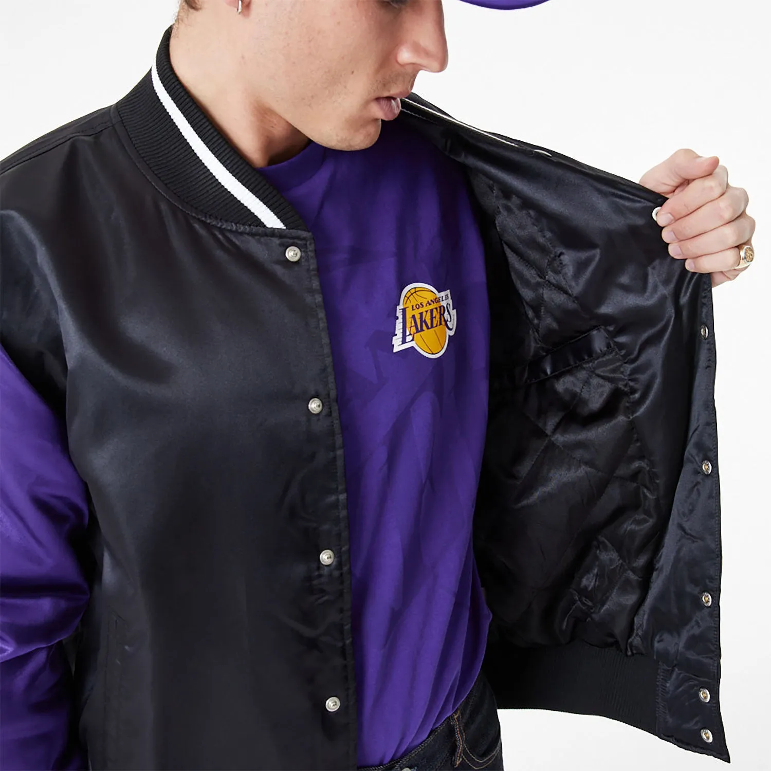 BOMBER LA LAKERS NBA SATIN