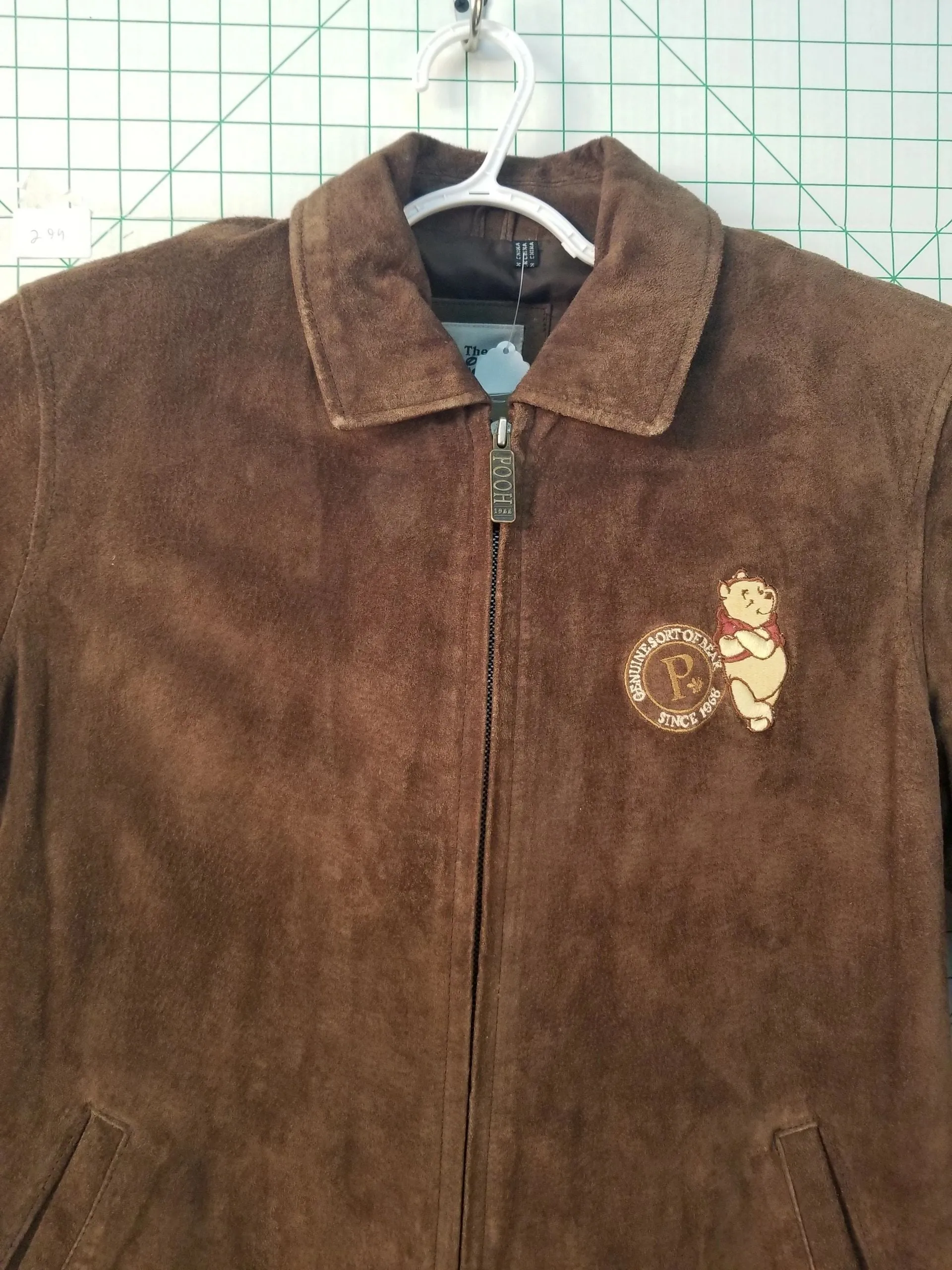 Brown Leather "Winnie the Pooh" Jacket S