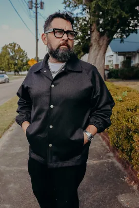 Coaches Jacket- Charcoal Wool