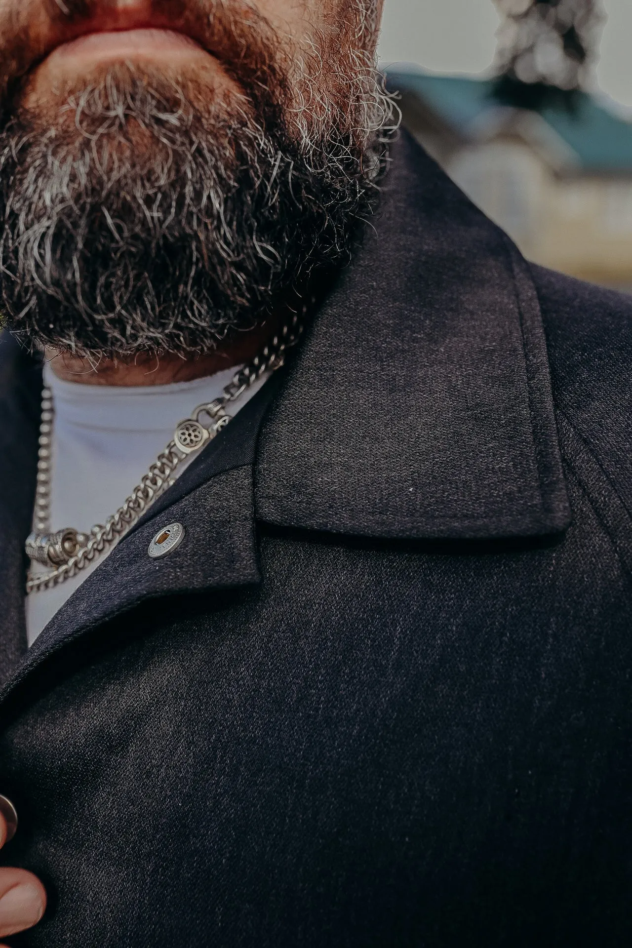 Coaches Jacket- Charcoal Wool