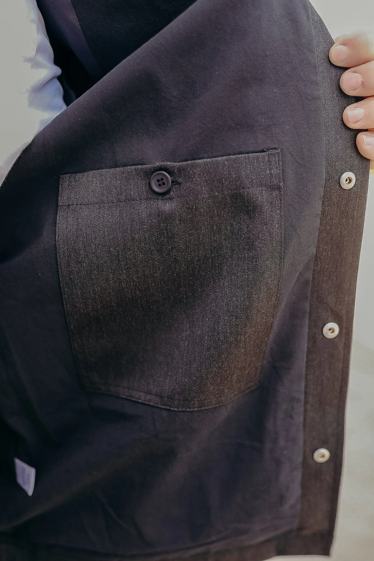 Coaches Jacket- Charcoal Wool