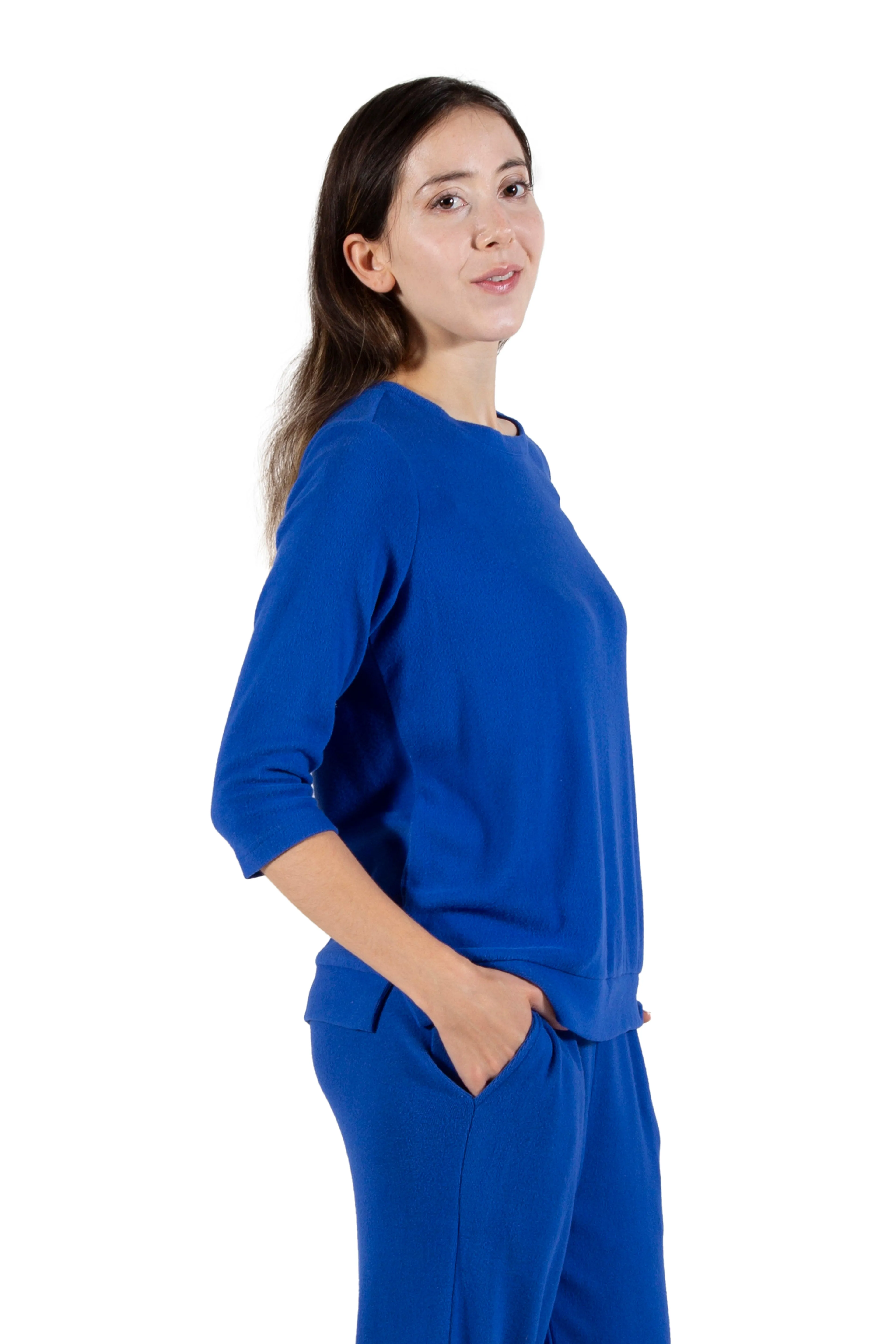 Comfort Luxe Collection Cozy Knit Crew Neck Tee