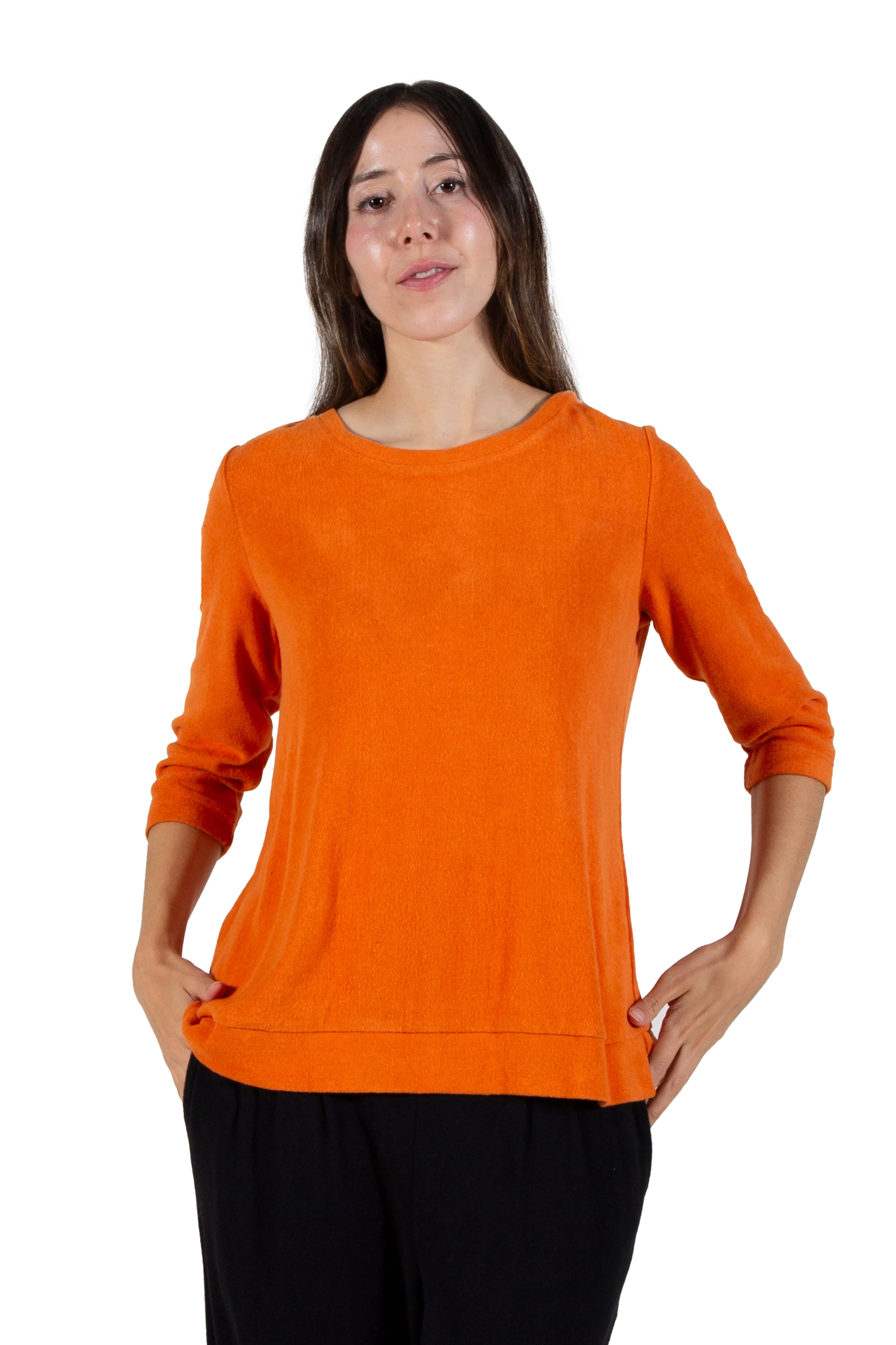 Comfort Luxe Collection Cozy Knit Crew Neck Tee