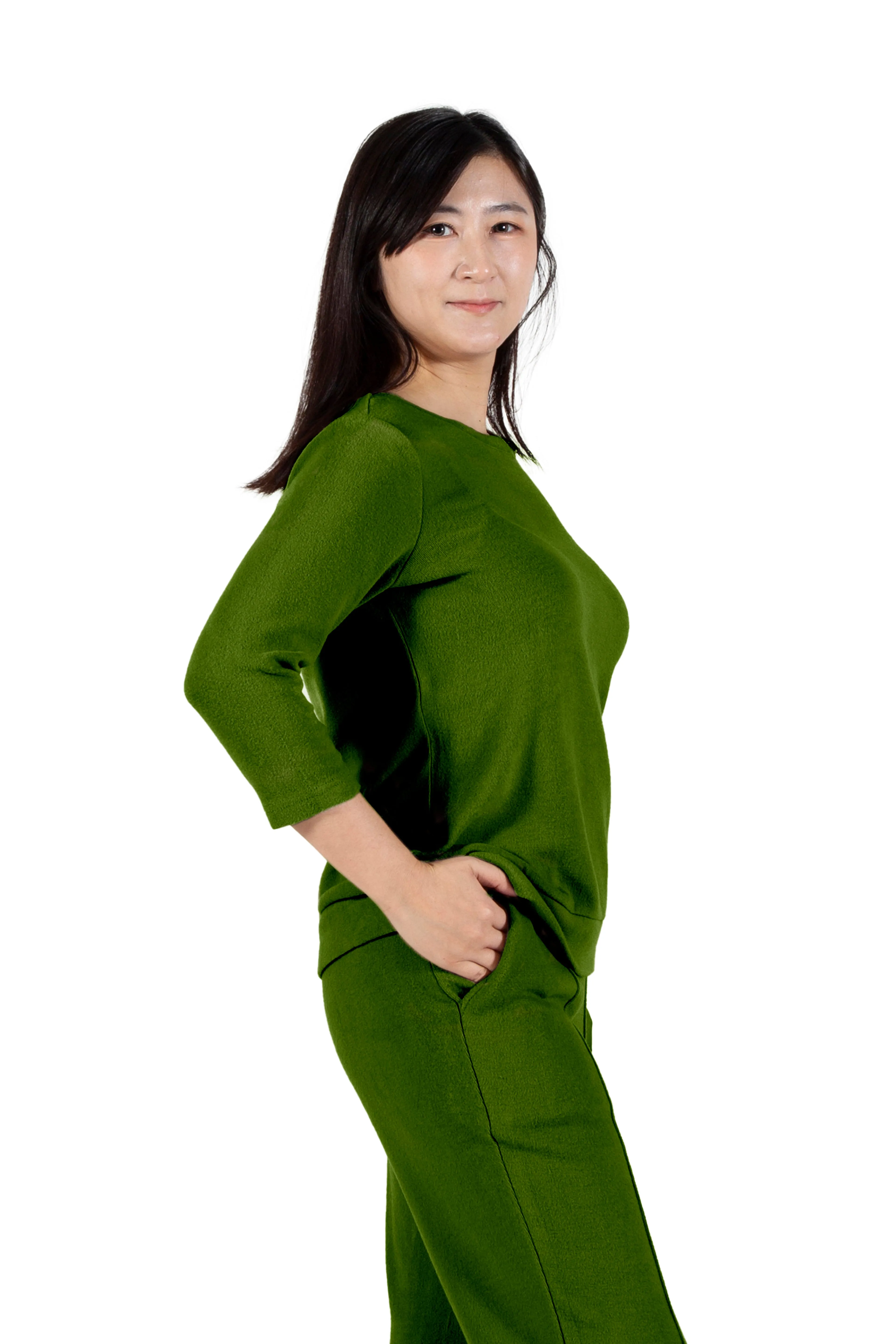 Comfort Luxe Collection Cozy Knit Crew Neck Tee