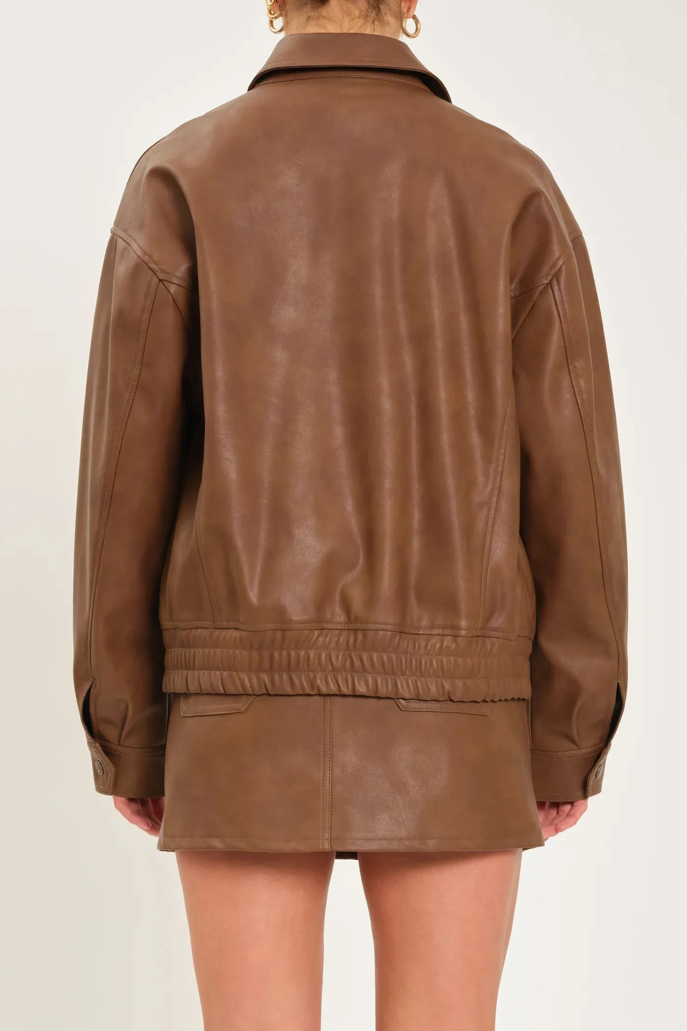 DAZE - ICON ALT LEATHER BOMBER VINTAGE SABLE