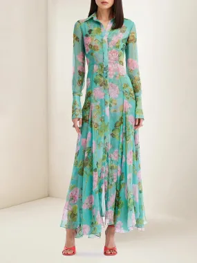 Elegant Pleated Women's Maxi Dress