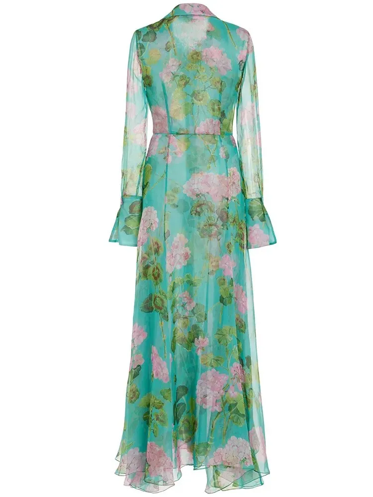 Elegant Pleated Women's Maxi Dress