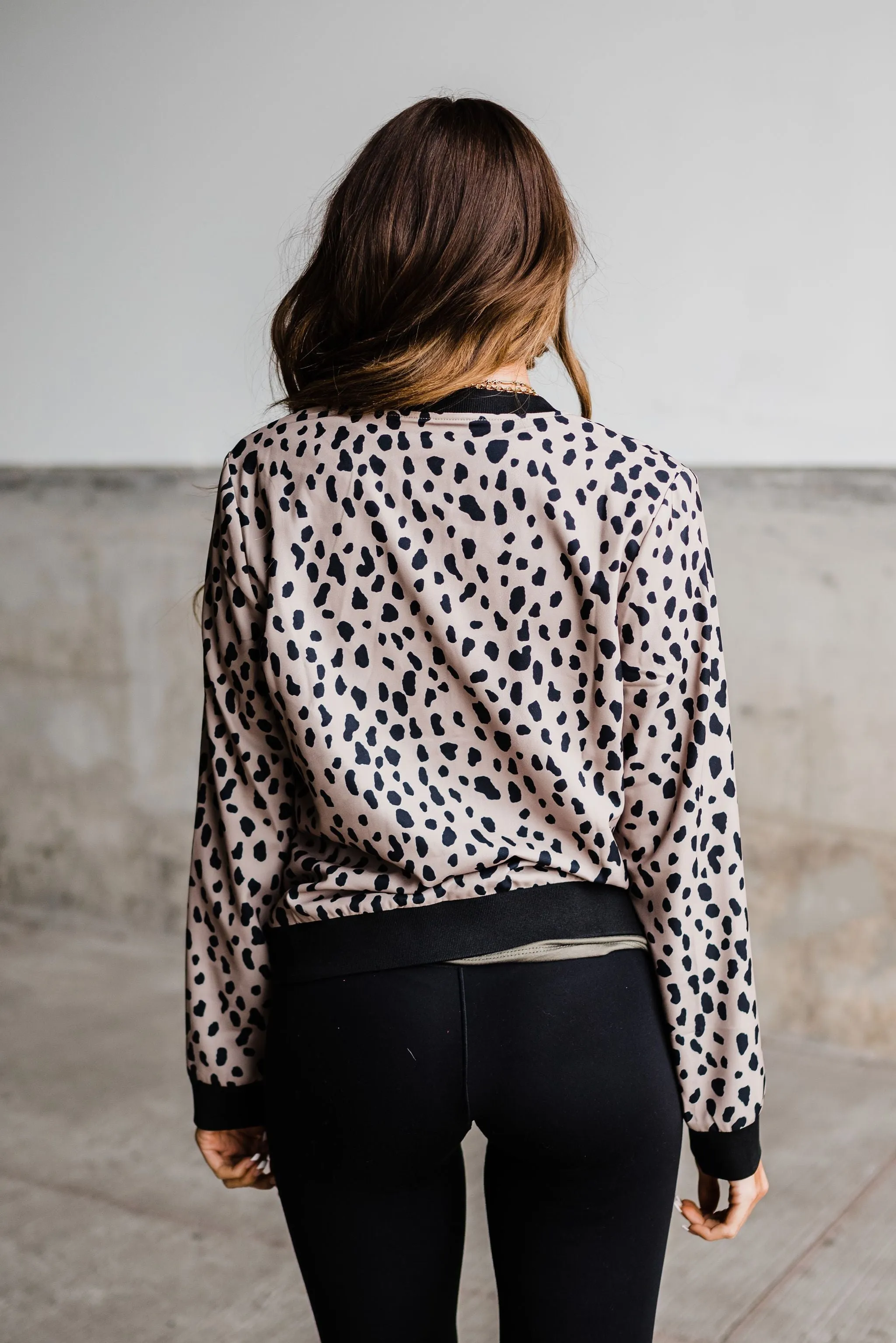 Essential Bomber Jacket- Dusty Cheetah