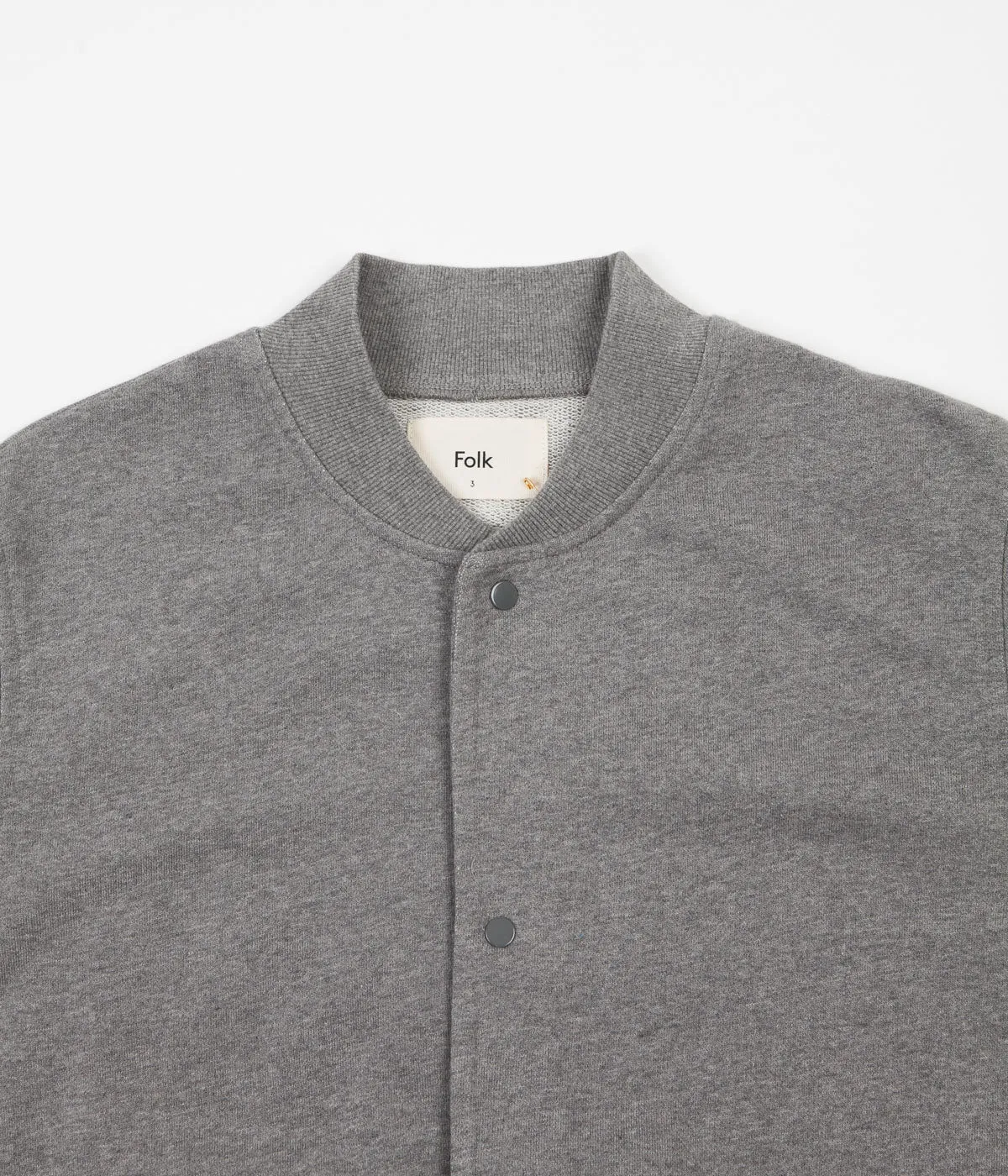 Folk Jersey Bomber Jacket - Mid Grey