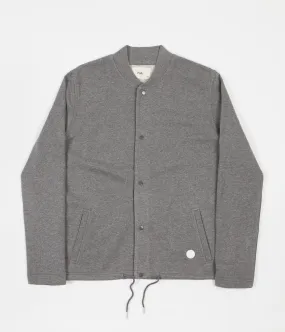 Folk Jersey Bomber Jacket - Mid Grey