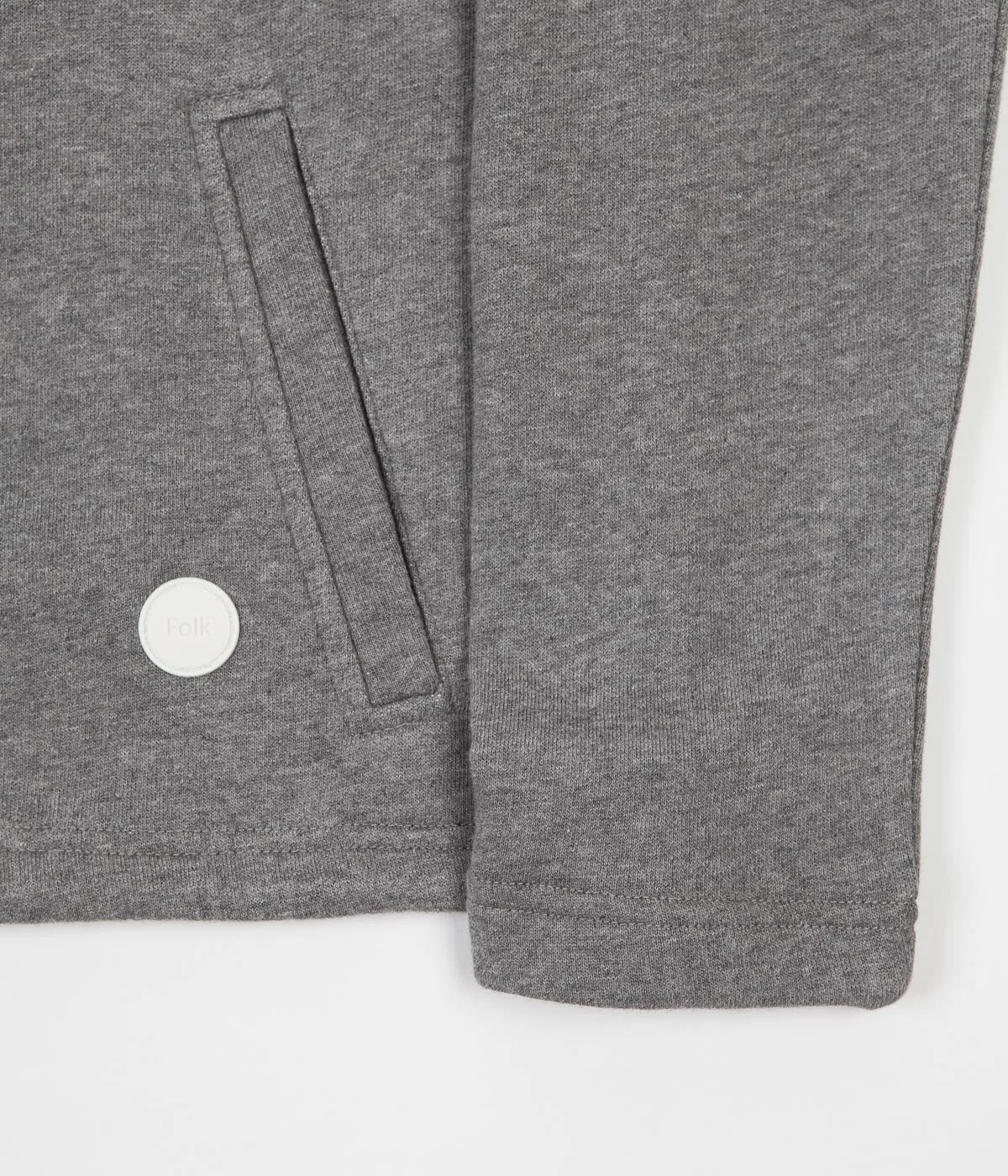 Folk Jersey Bomber Jacket - Mid Grey