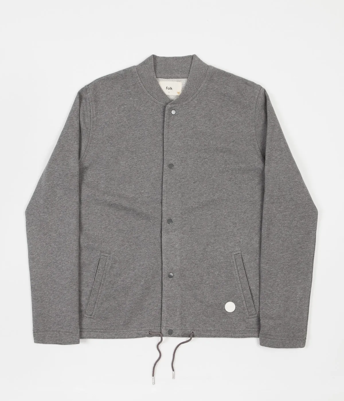 Folk Jersey Bomber Jacket - Mid Grey