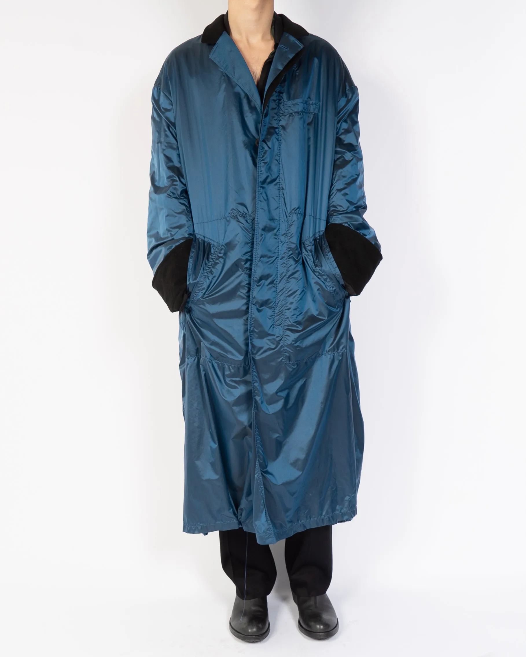 FW17 Blue Oversized Nylon Coat
