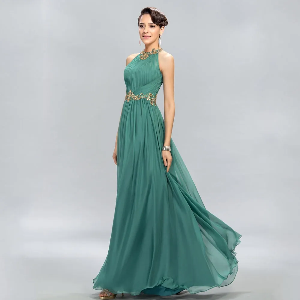 Halter Beading Arabian Party Dress
