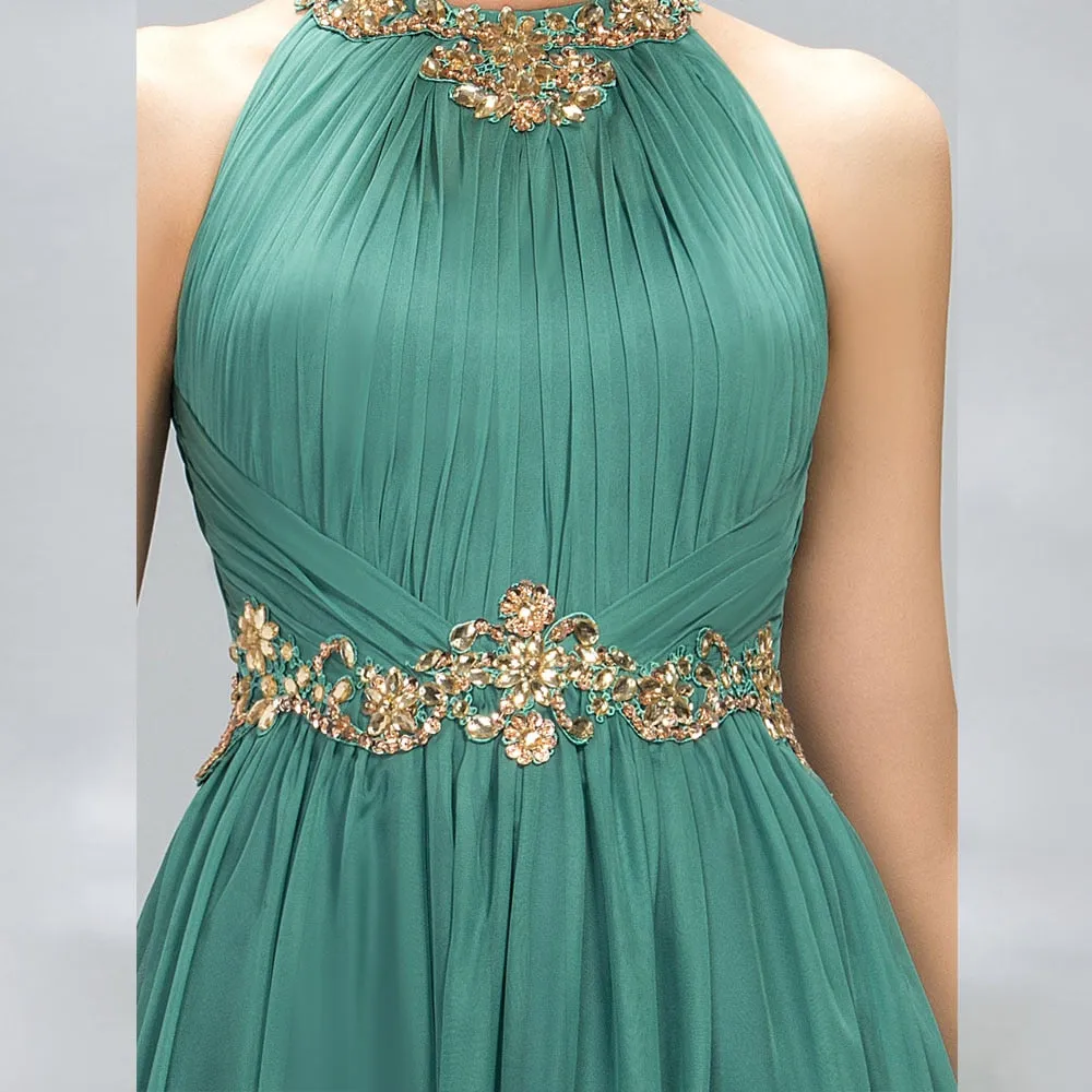 Halter Beading Arabian Party Dress