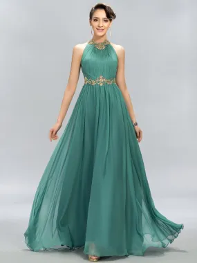 Halter Beading Arabian Party Dress