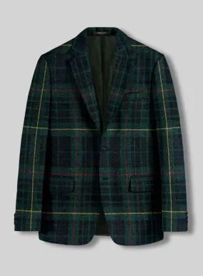 Harris Tweed Dark Green Tartan Jacket