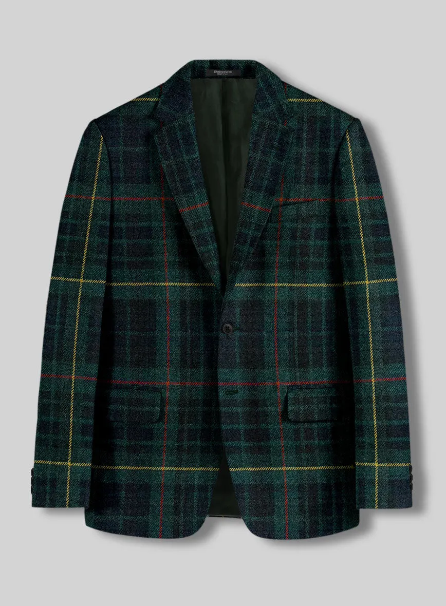 Harris Tweed Dark Green Tartan Jacket