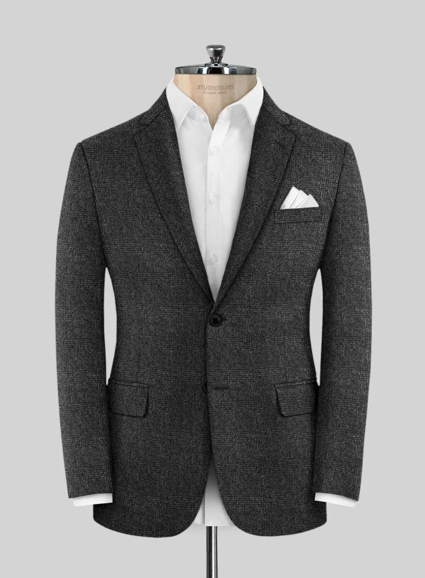 Italian Afaola Charcoal Wool Suit