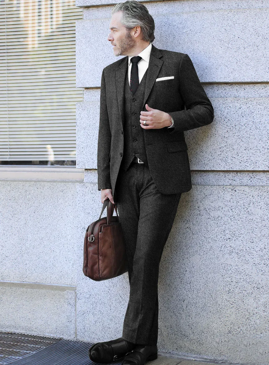 Italian Afaola Charcoal Wool Suit