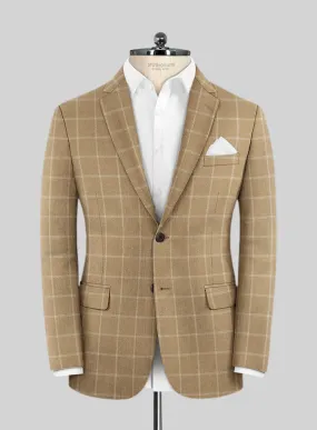 Italian Anbino Camel Brown Wool Jacket