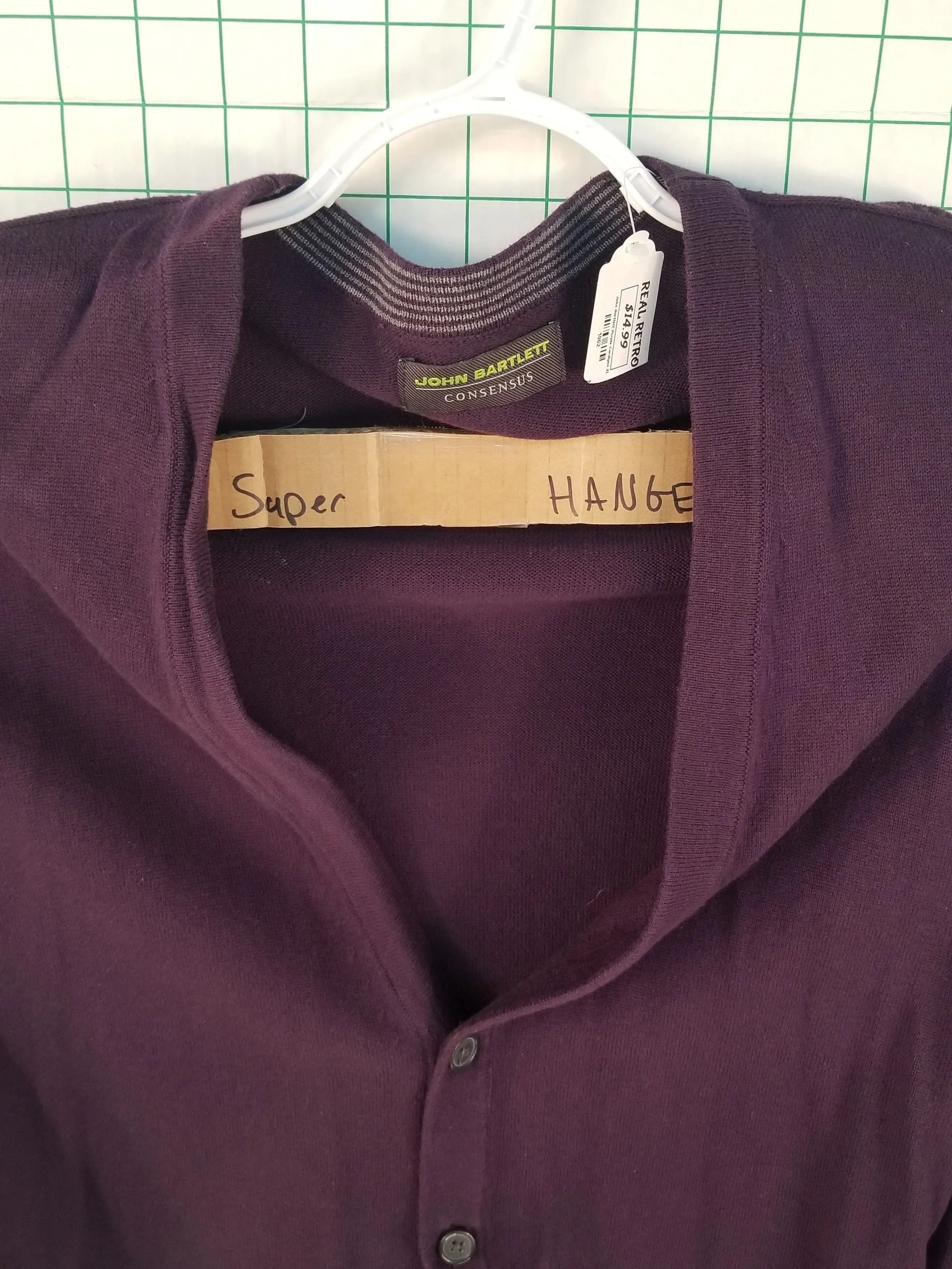 John Bartlett Purple Cardigan Jacket XL