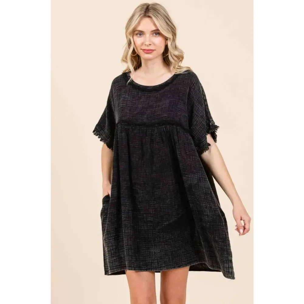 Luxury Fashion for Women Culture Code Babydoll Dress with Pockets