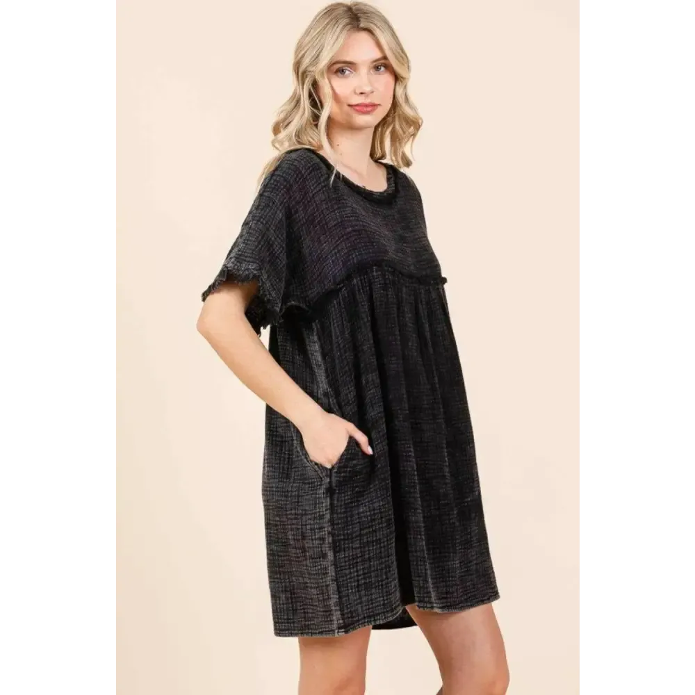Luxury Fashion for Women Culture Code Babydoll Dress with Pockets