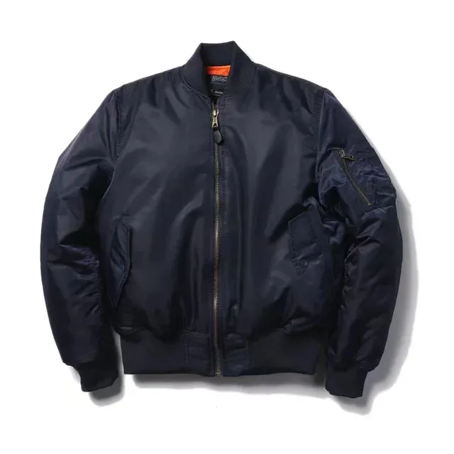 Men's Casual Zip-up Bomber Jacket with Ribbed Collar and Cuffs | Ideal for Autumn/Winter
