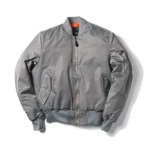 Men's Casual Zip-up Bomber Jacket with Ribbed Collar and Cuffs | Ideal for Autumn/Winter