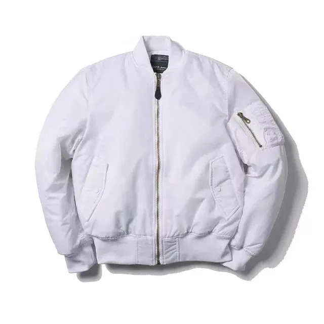 Men's Casual Zip-up Bomber Jacket with Ribbed Collar and Cuffs | Ideal for Autumn/Winter