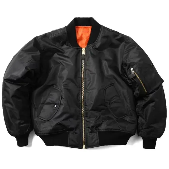 Men's Casual Zip-up Bomber Jacket with Ribbed Collar and Cuffs | Ideal for Autumn/Winter