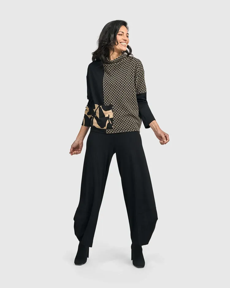 Mirabelle Funnel Neck Mix Top