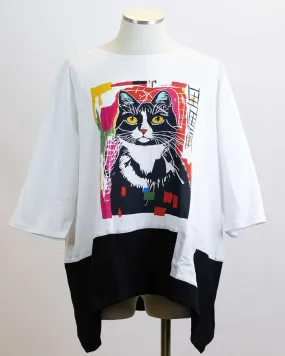 Modern Cat Cotton Knit Top
