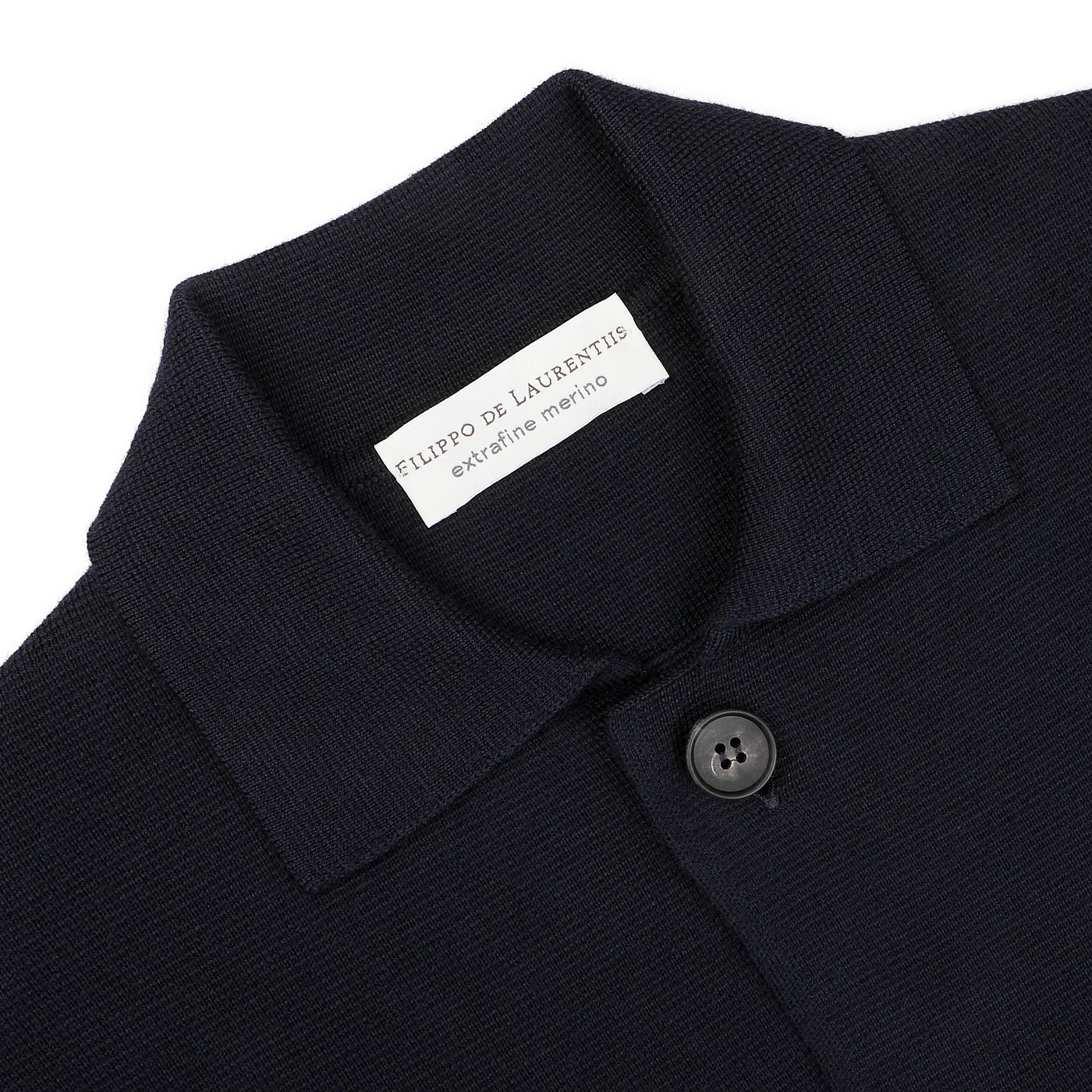Navy Blue Extrafine Merino Field Jacket