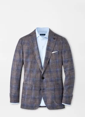 Peter Millar Dawson Plaid Soft Jacket In Espresso