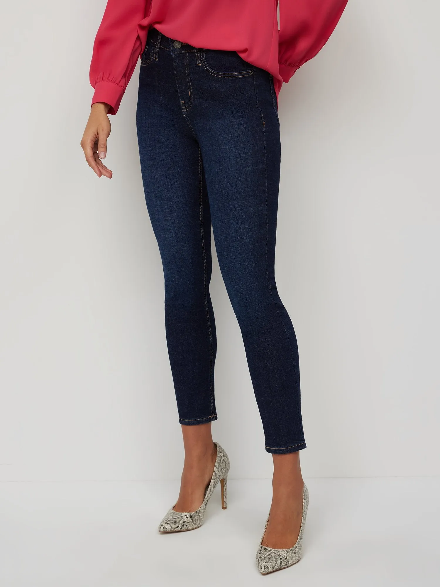 Petite Essential High-Waisted Skinny Ankle Jeans - Dark Wash