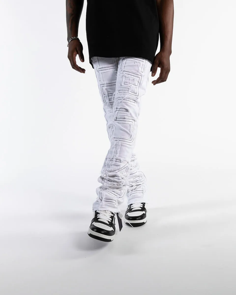 Pheelings Inspired By FLARE STACK DENIM (white)