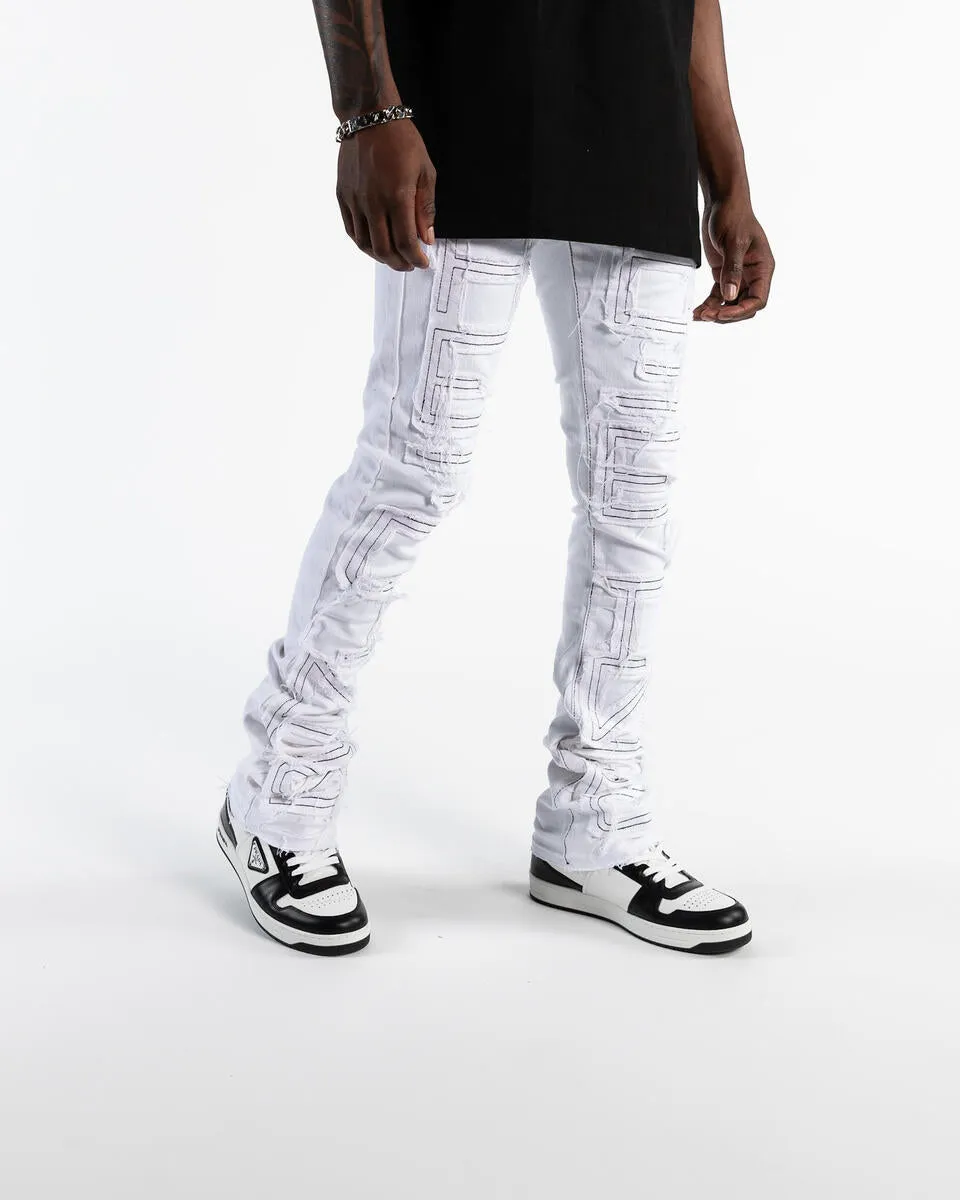 Pheelings Inspired By FLARE STACK DENIM (white)