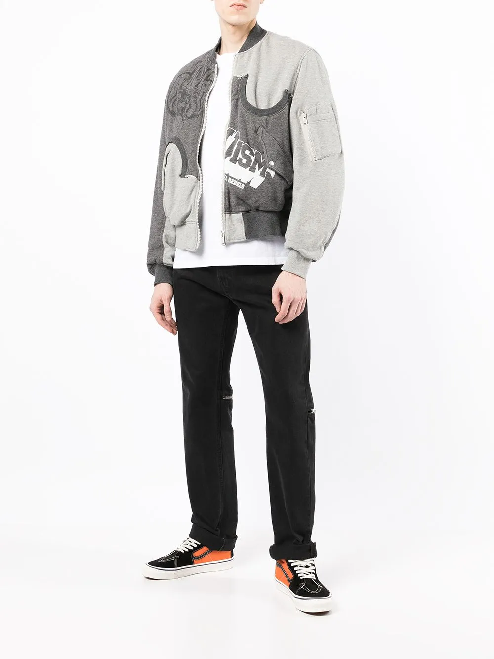 Reversible Logo-Print Bomber Jacket