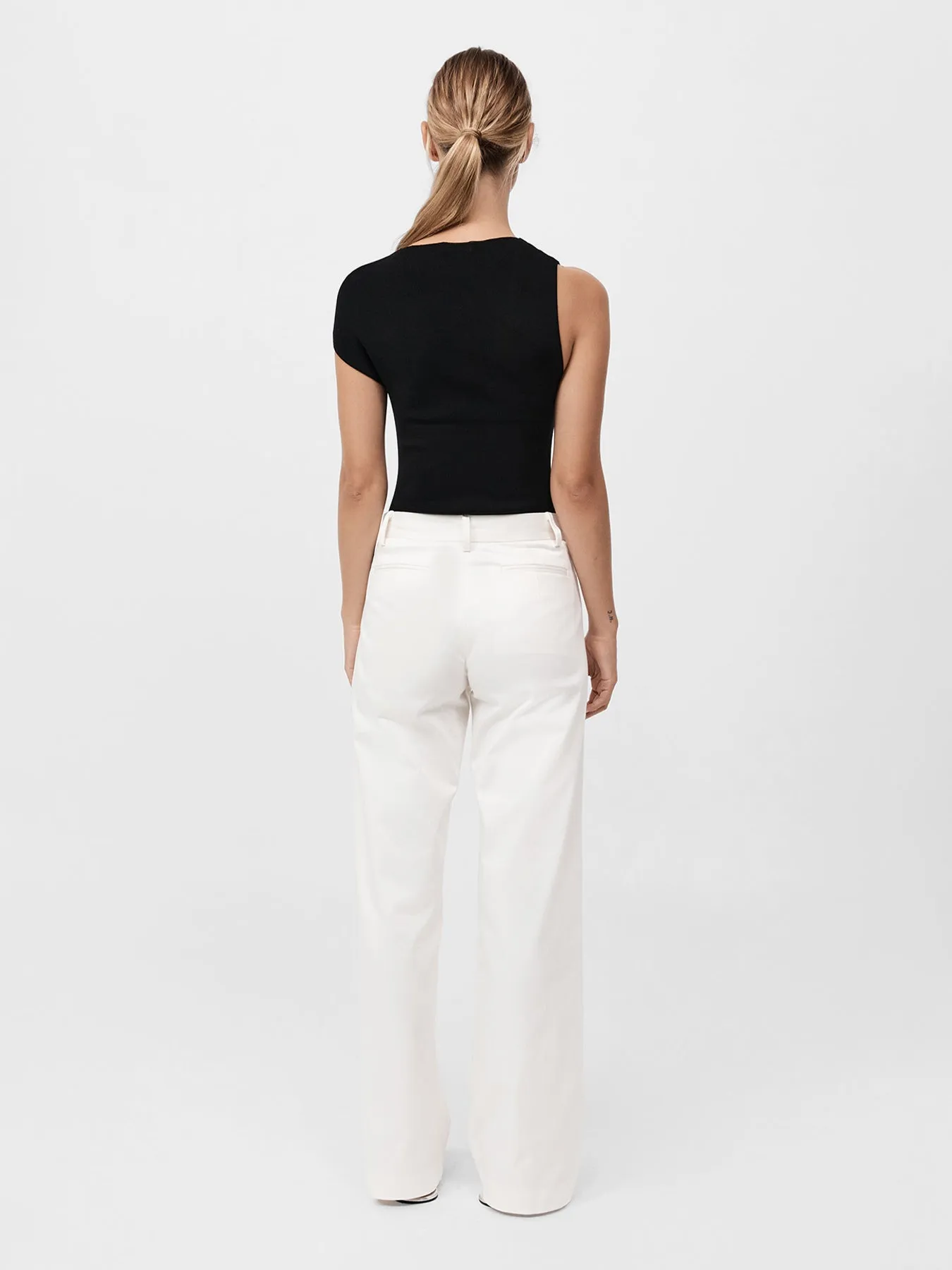 St. Agni Asymmetric Knit Top Black