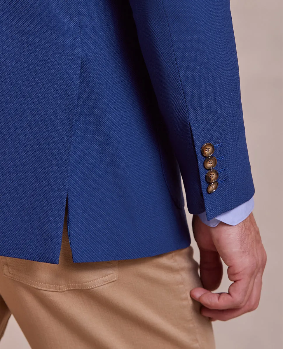 The Cameron - Stretch Semi Plain Jacket - Blue