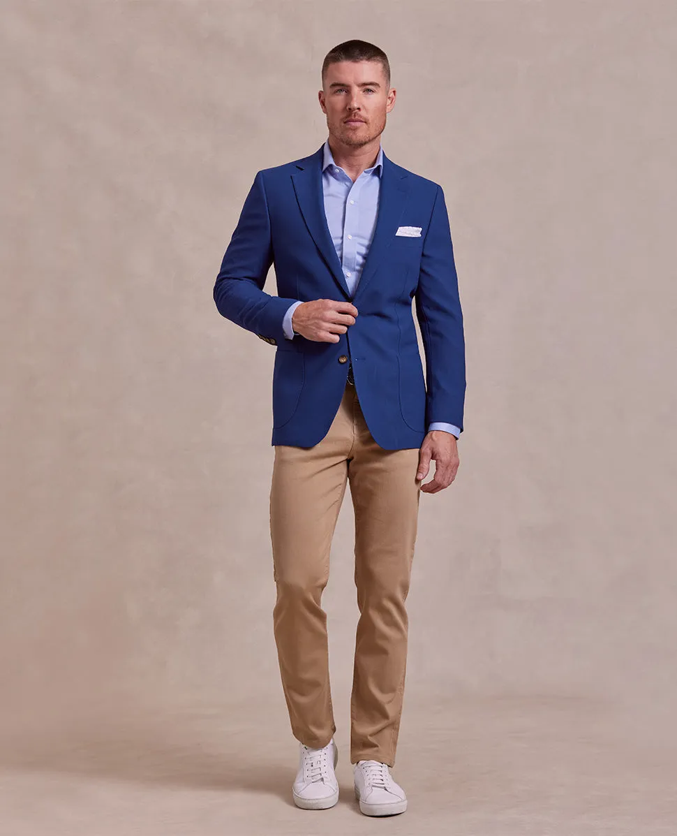 The Cameron - Stretch Semi Plain Jacket - Blue