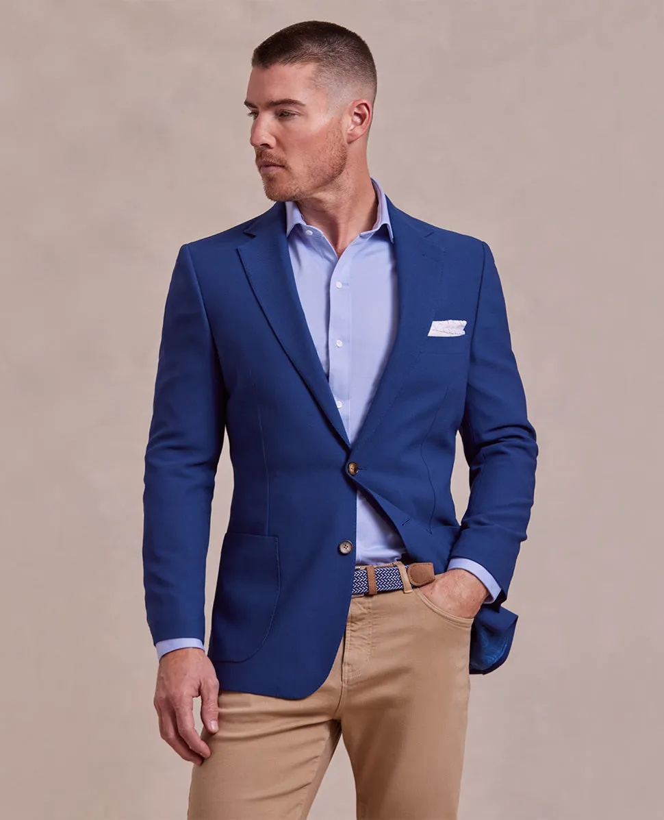 The Cameron - Stretch Semi Plain Jacket - Blue