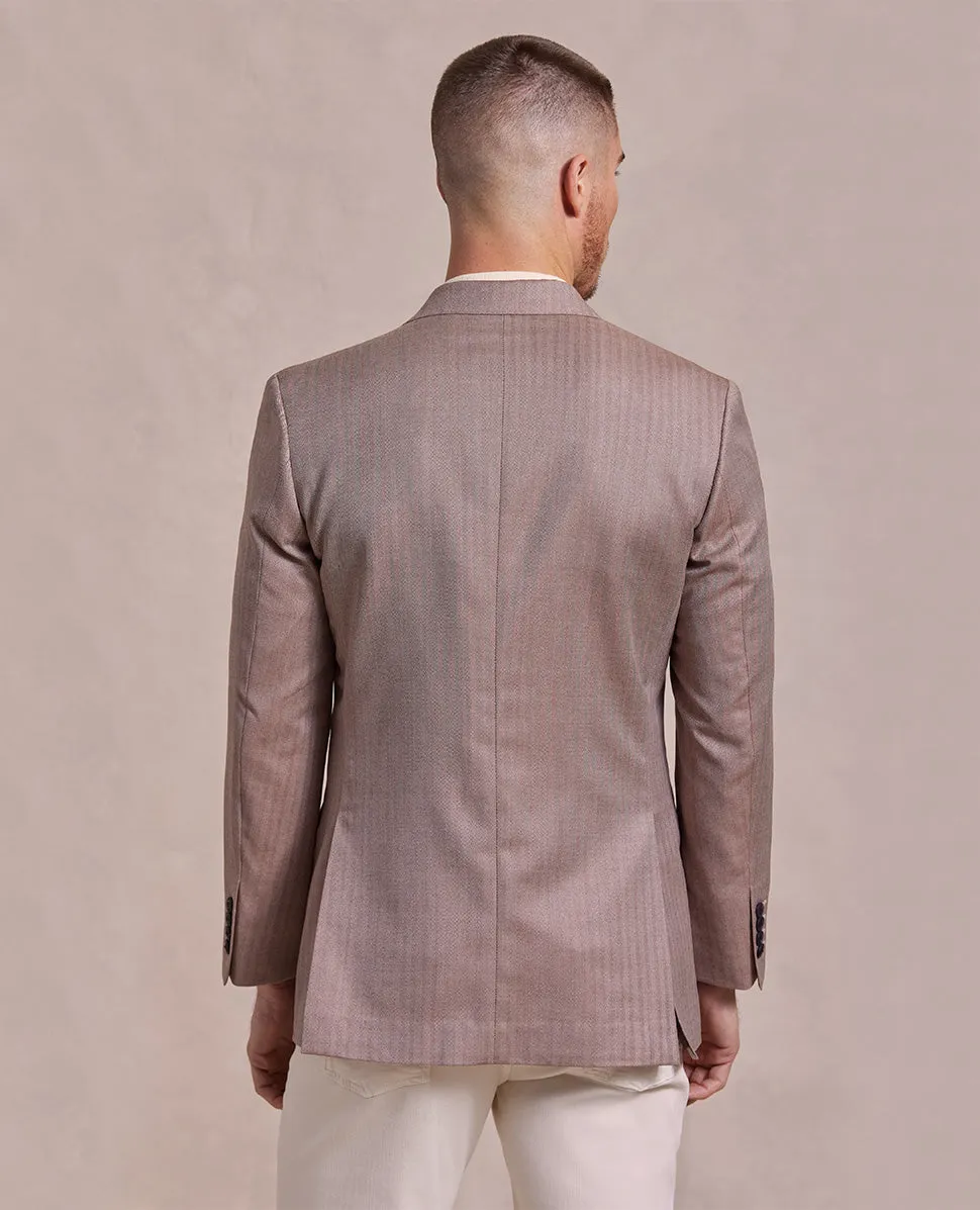 The George - Herringbone Jacket - Light Brown