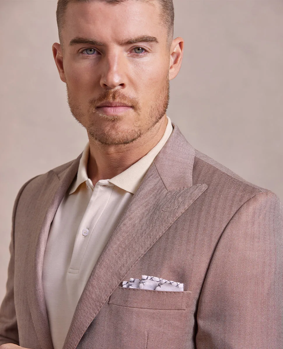 The George - Herringbone Jacket - Light Brown