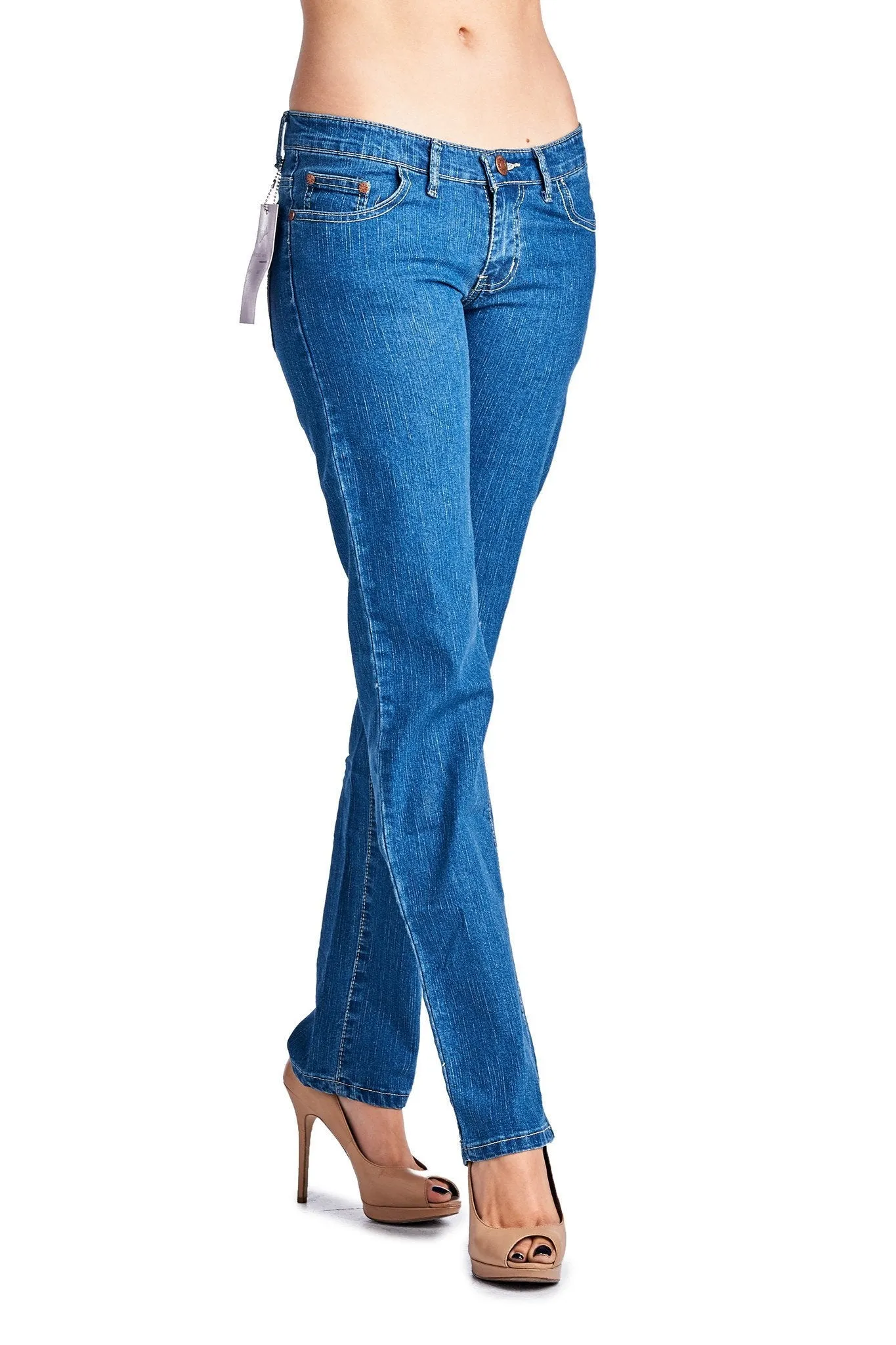 Women's Stretch Denim Jeans with Embroidered Back Pockets