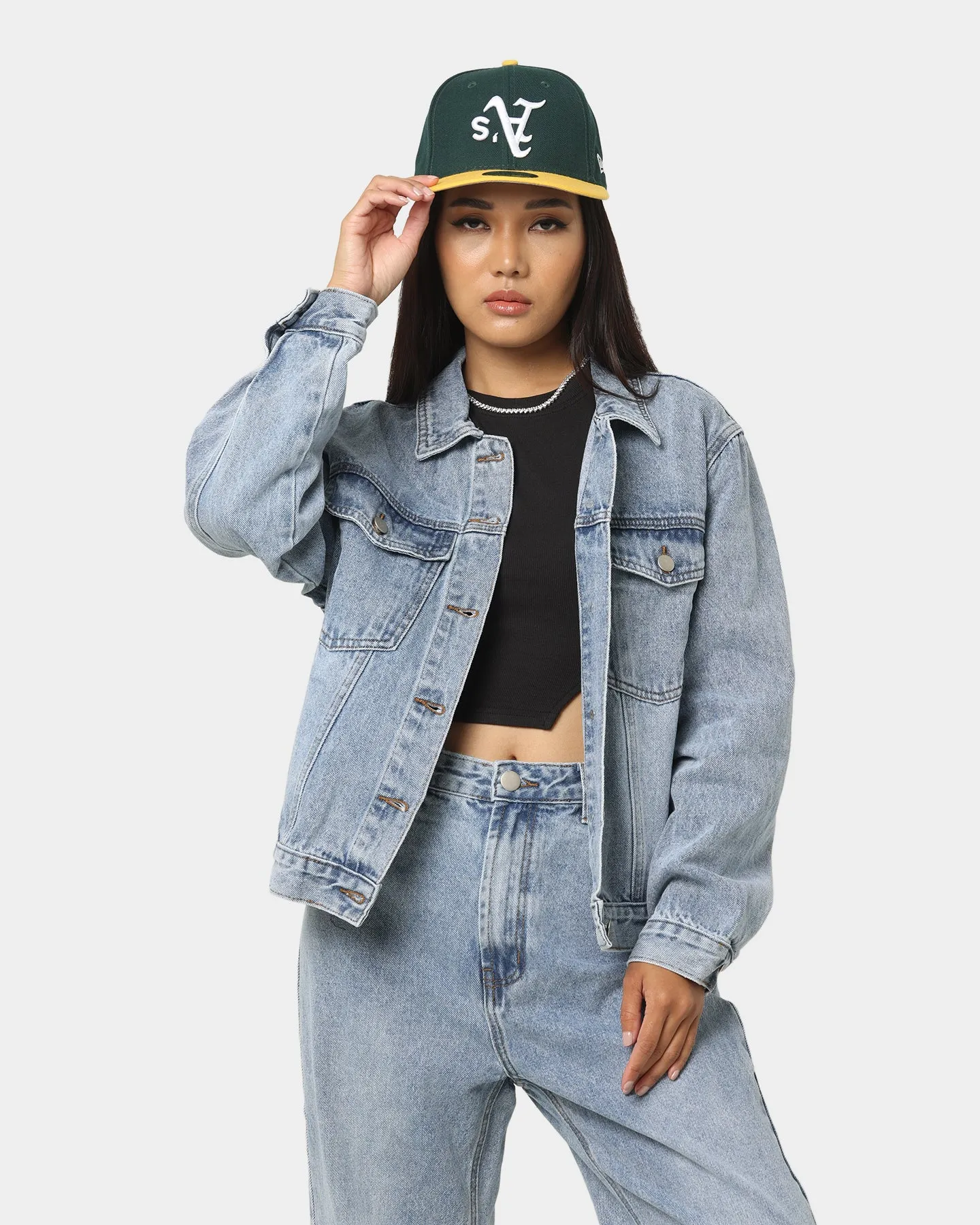 XXIII Women's Brittany Nineties Baby Jacket Washed Blue